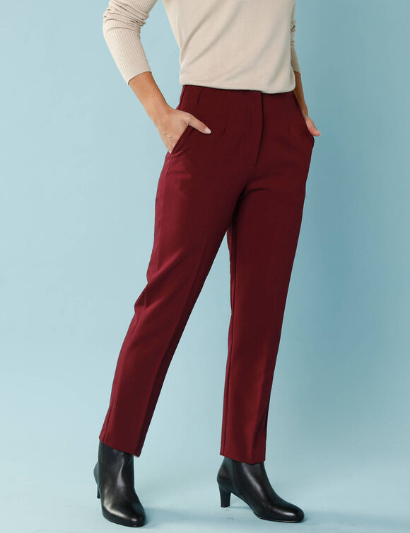 Pantalon cigarette uni, Spécial Petites (bordeaux) Pantalon cigarette uni, Spécial Petites (bordeaux)